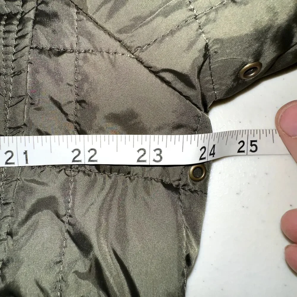 Dockers Unisex Size Large Olive Green Long Sleeve Puffer Lightweight Jacket